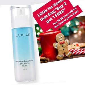 Buy 2 get 1 FREE LANEIGE Blue Essential Balancing Emulsion light Full size